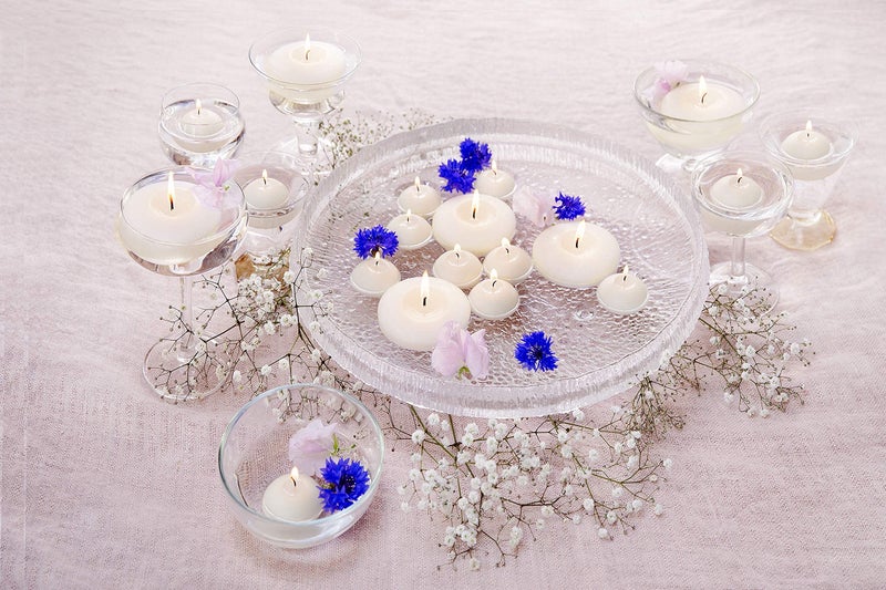 Bolsius Unscented 1.75" Floating Candles â€“ Set of 40 White Floating Candles â€“ Cute and Elegant Burning Candles â€“ Candles with Nice and Smooth Flame â€“ Party Accessories - Image 5